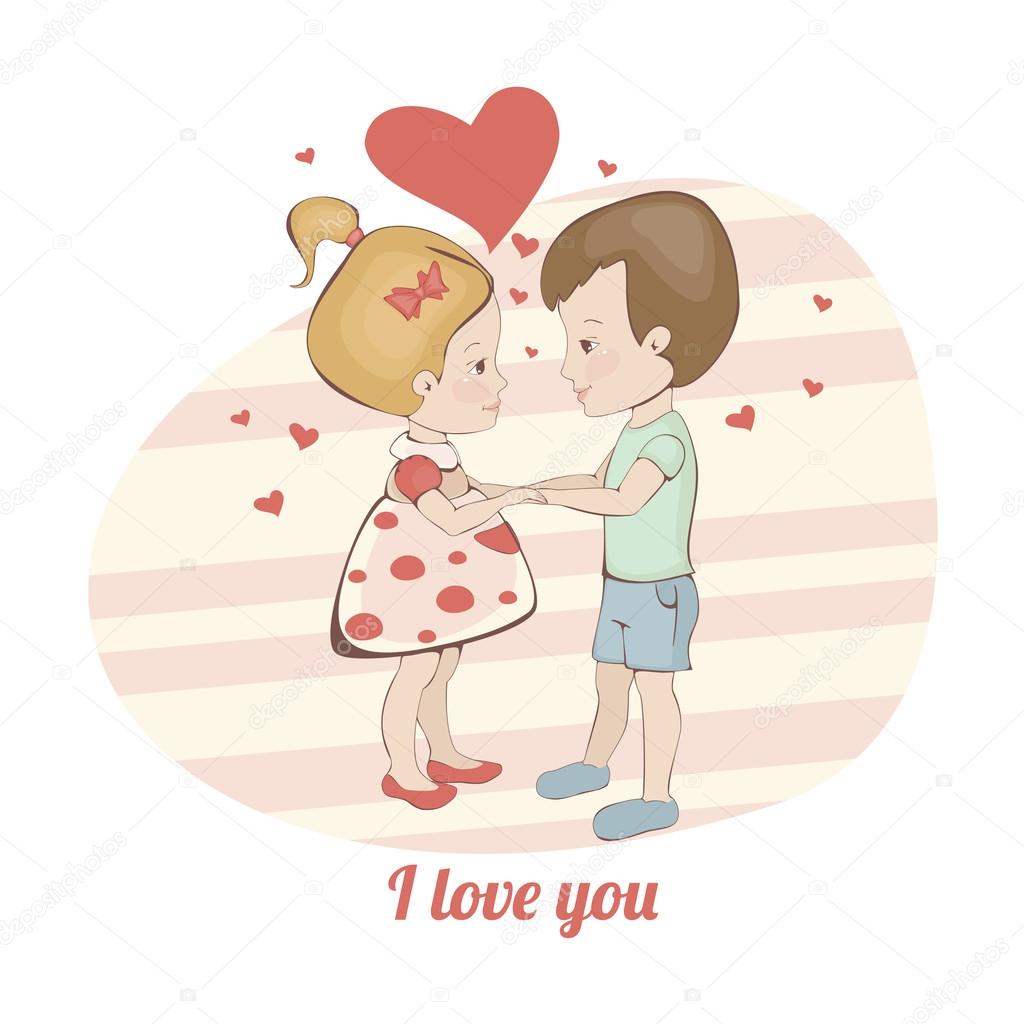 Couple In Love Boy And Girl Holding Hands Stock Vector Image By C Kreta37