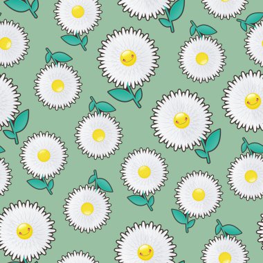 Vektör çizim akışını kesintisiz bir yeşil arka plan