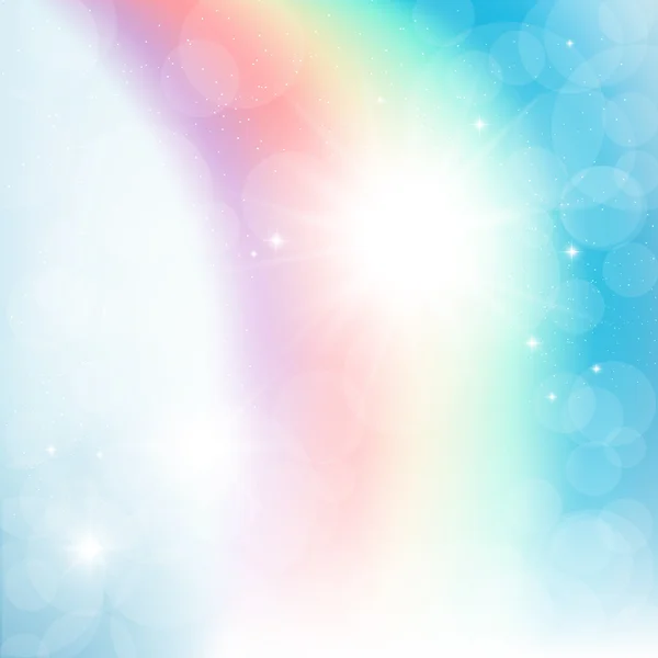 天空中的抽象彩虹. — 图库矢量图片