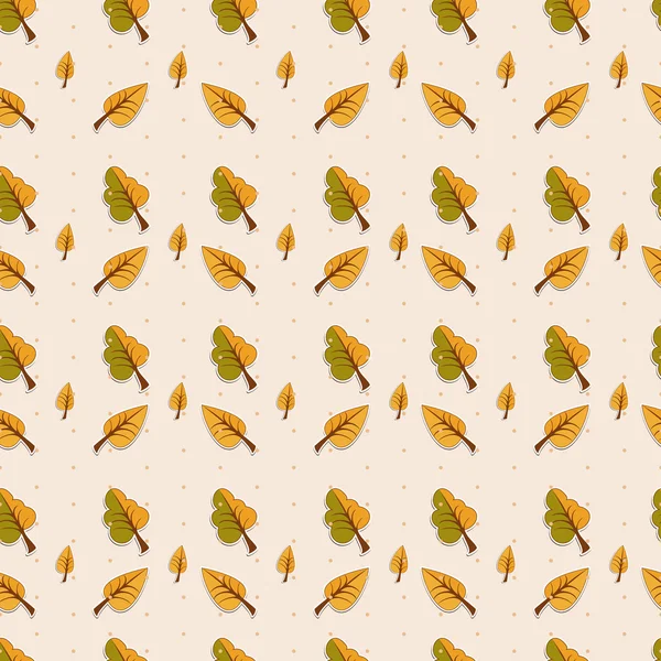 Nahtloses Muster der Herbstblätter. — Stockvektor
