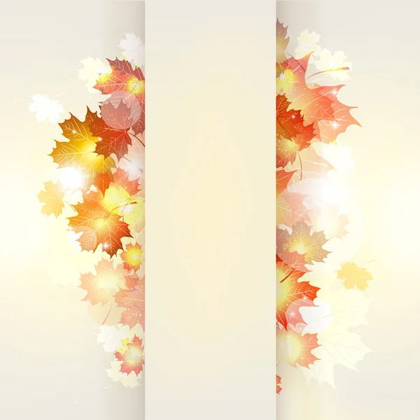Illustration of bright Sunny autumn background with Golde — 图库照片