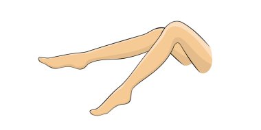 Vector illustration of body parts, legs. clipart