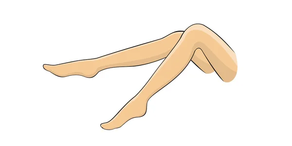 Ilustración vectorial de partes del cuerpo, piernas . — Vector de stock