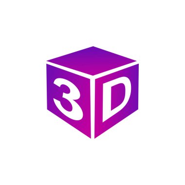 3B logo tasarım vektör şablonu