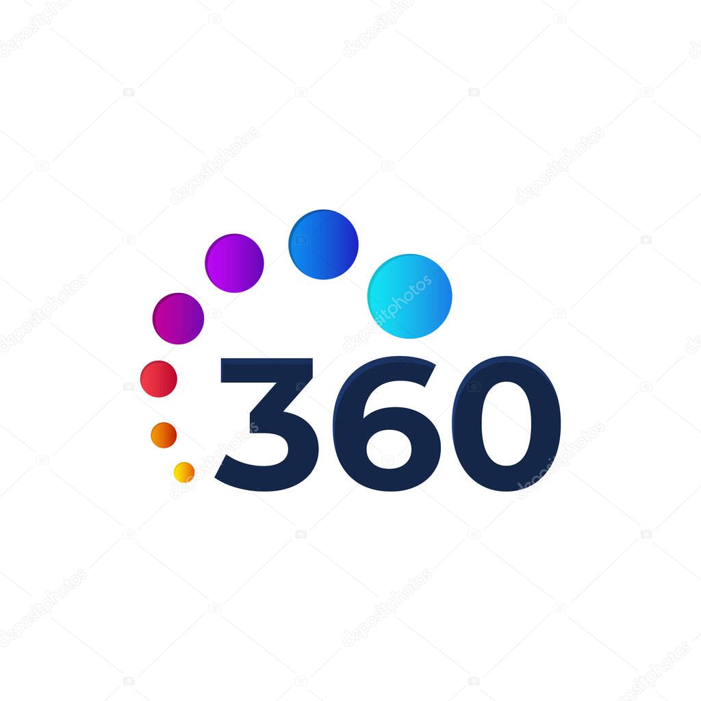 360 logo design vector inspiration