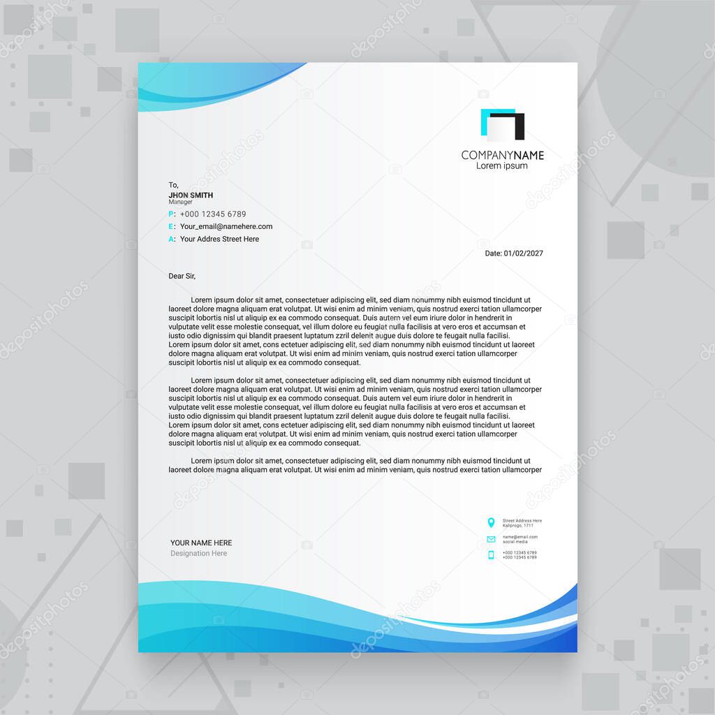 Creative Business Letterhead Template Design