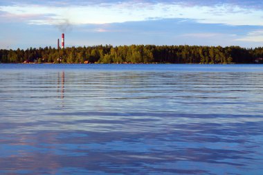 Pulp and Paper Mill at sunset.