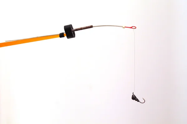Canna da pesca invernale con mormyshkae — Foto Stock