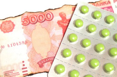 kağıt para ile tıbbi Tablet