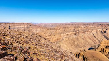 Fish River Kanyonu, dünyanın en büyük ikinci kanyonu, Hobas, Güney Namibya.