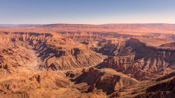Fish River Canyon Bij Zonsondergang Werelds Een Grootste Canyon Hobas — Stockfoto