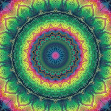 Klasik grunge mandala süs deseni. Kare arka plan. Mermer etkisi.