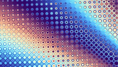 Soyut dijital fraktal model. Bulanık arkaplanda polka nokta.