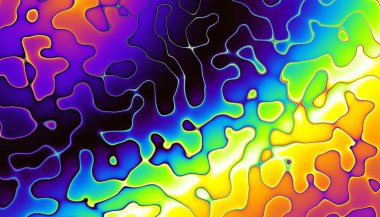 Soyut dijital fraktal model. Psikedelik dalgalı doku.