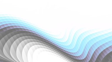 Soyut dijital fraktal model. Beyaz arka planda çarpık mavi bir çizgi. Görünüm oranı 16: 9