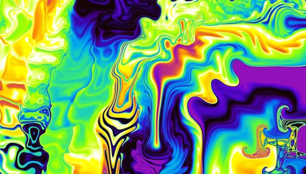 Abstraktní Digitální Fraktál Psychedelická Vlnitá Textura — Stock fotografie