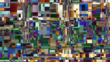 Soyut model. Soyut gelecek geometrik fraktal görüntüsü. Yatay arkaplan.