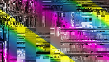 Soyut model. Soyut gelecek geometrik fraktal görüntüsü. Yatay arkaplan.