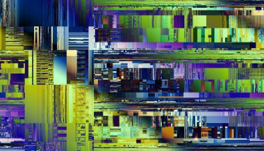 Soyut model. Soyut gelecek geometrik fraktal görüntüsü. Yatay arkaplan.