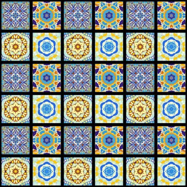 Soyut model. Mozaik sanat süsleme dokusu. Kusursuz kare desen.