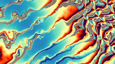 Soyut model. Psikedelik dalgalı doku. Görünüm oranı 16: 9 olan yatay arkaplan