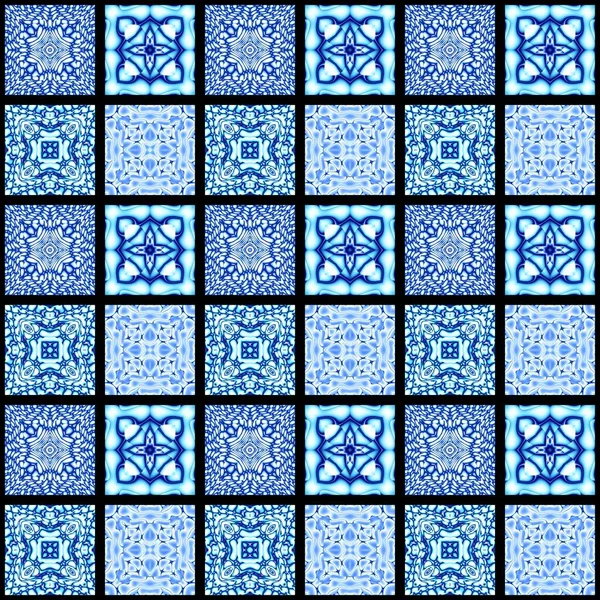 Abstract Pattern Mosaic Art Ornamental Texture Seamless Square Pattern — Stock Photo, Image