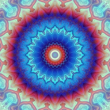 Klasik grunge mandala süs deseni. Kare arka plan. Mermer etkisi.