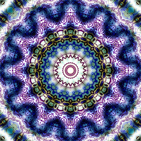 Padrão Geométrico Digital Abstracto Padrão Ornamento Decorativo Mandala Redonda — Fotografia de Stock