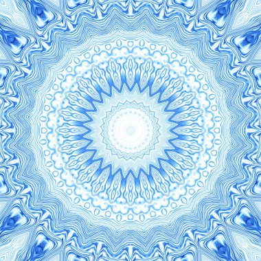 Soyut dijital fraktal model. Yuvarlak mandala dekoratif desen.