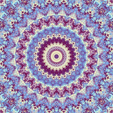 Soyut dijital fraktal model. Yuvarlak mandala dekoratif desen.