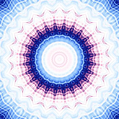 Soyut dijital fraktal model. Yuvarlak mandala dekoratif desen.