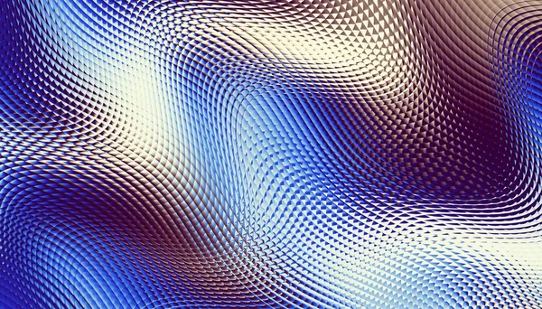 Abstraktní Digitální Geometrický Obrazec Vodorovná Orientace Psychedelická Vlnitá Textura — Stock fotografie