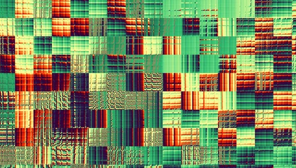 Abstraktní Digitální Fraktál Nízká Poly Textura Vodorovná Orientace Motley Mozaika — Stock fotografie