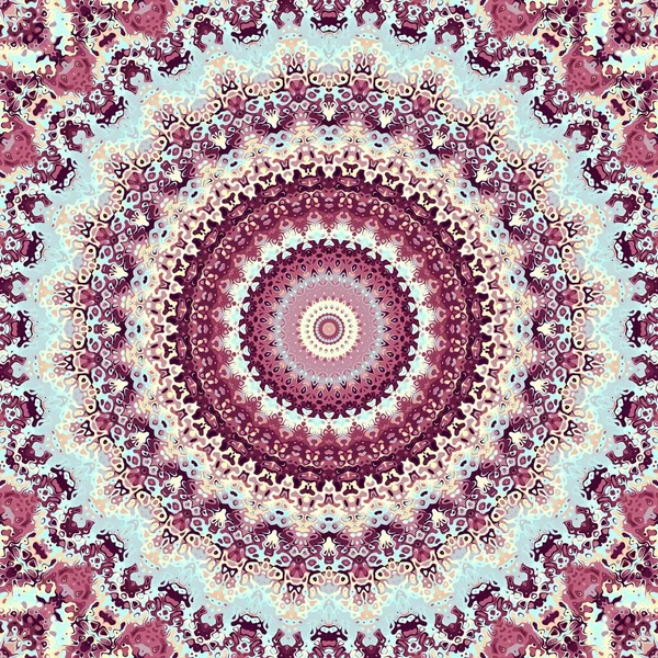 Padrão Fractal Digital Abstracto Padrão Ornamento Decorativo Mandala Redonda — Fotografia de Stock