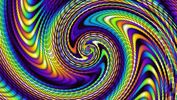 Patrón Fractal Digital Abstracto Psicodélico Arco Iris Colores Textura Ondulada — Foto de Stock