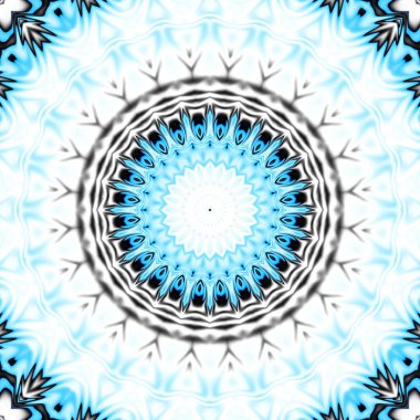 Soyut dijital fraktal model. Yuvarlak mandala dekoratif desen.