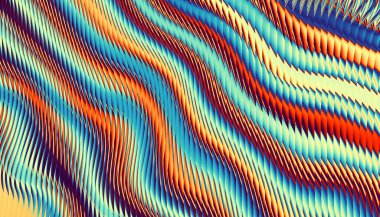 Soyut dijital fraktal model. Psikedelik dalgalı doku. Yatay yönelim.