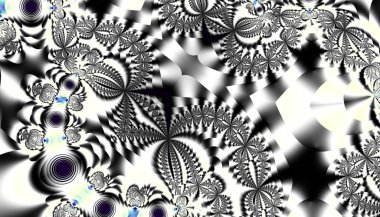 Soyut dijital fraktal model. Yatay oryantasyon. Soyut gelecek resmi.