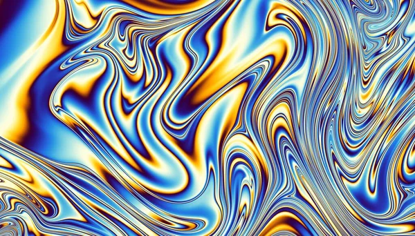 Padrão Fractal Digital Abstracto Orientação Horizontal Textura Ondulada Psicodélica — Fotografia de Stock
