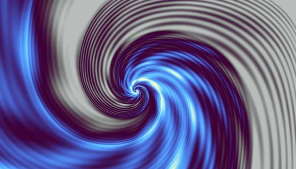 Abstraktes Digitales Fraktalmuster Psychedelisch Gewellte Textur Große Blaue Spirale — Stockfoto