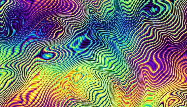 Soyut dijital fraktal model. Dalgalı doku. Yatay yönelim.