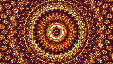 Soyut dijital fraktal model. Afrika etnik tarzında yatay yönelim modeli. Kabile süsü.