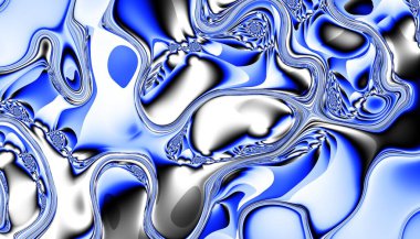 Soyut dijital fraktal model. Yatay oryantasyon. Psikedelik dalgalı doku. Dalgalı doku.