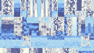 Soyut dijital fraktal model. Yatay oryantasyon. Düşük polimerli doku.