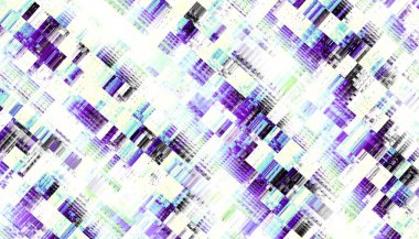 Soyut dijital fraktal model. Yatay oryantasyon. Düşük polimerli doku.