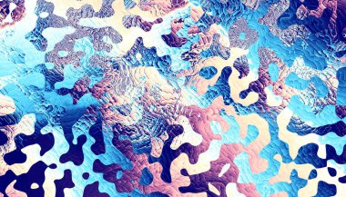 Soyut dijital fraktal model. Yatay oryantasyon. Psikedelik dalgalı doku.