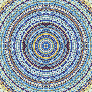 Soyut dijital fraktal model. Yuvarlak mandala dekoratif desen.