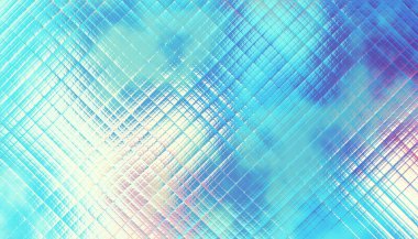 Soyut dijital fraktal model. Yatay oryantasyon. Mavi sis dokusu.