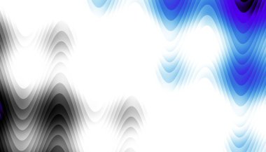 Soyut dijital fraktal model. Yatay oryantasyon. Beyaz arkaplanda geometrik desen.