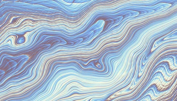 Abstract Digital Fractal Pattern Horizontal Orientation Wavy Texture — Stock Photo, Image